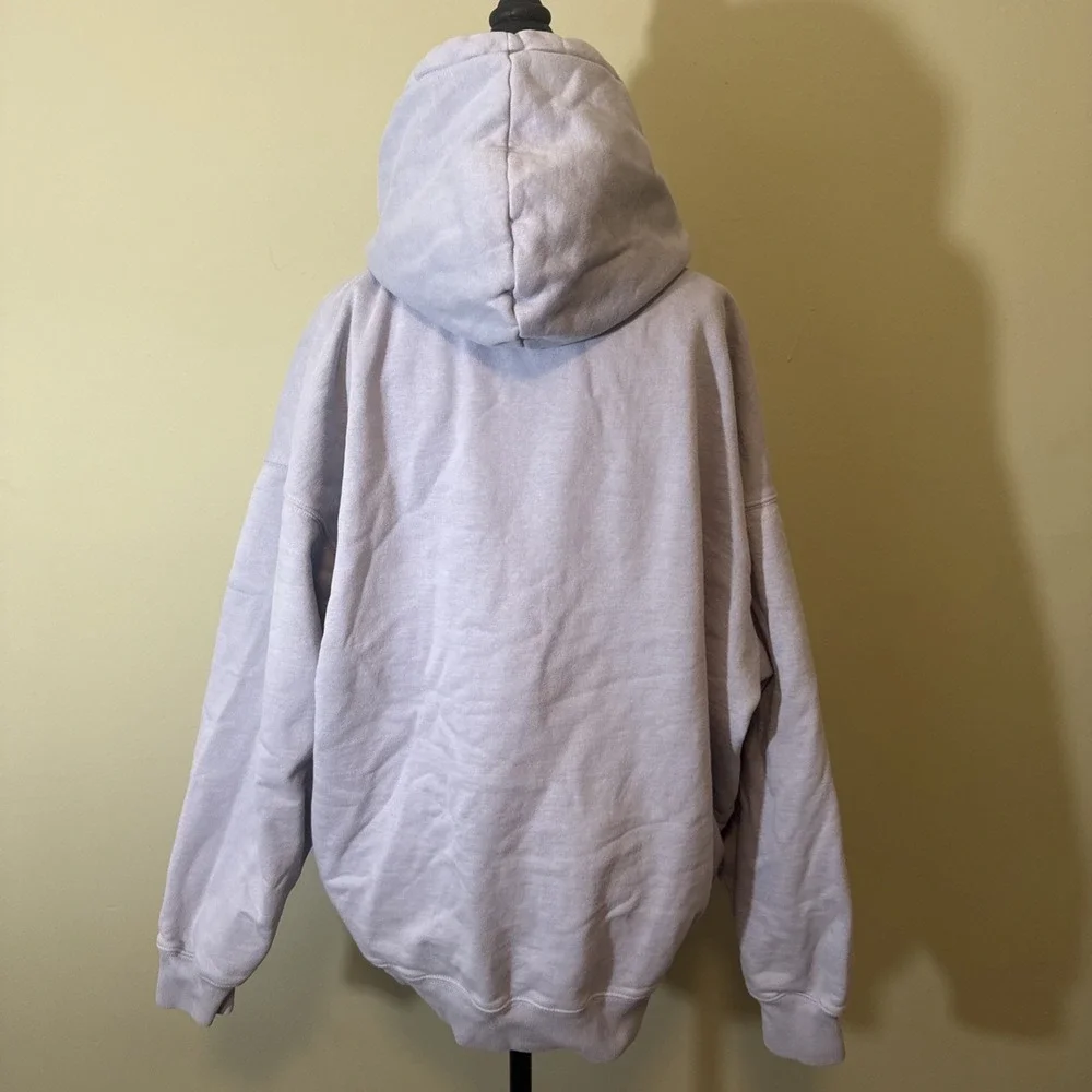 BRANDY MELVILLE John Galt Christy Hoodie Oversized Full-Zip Jacket Blue One Size